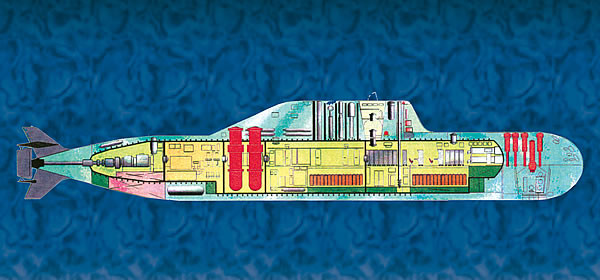 Trên tàu ngầm mini P-750 có các giếng phóng chứa tên lửa hành trình