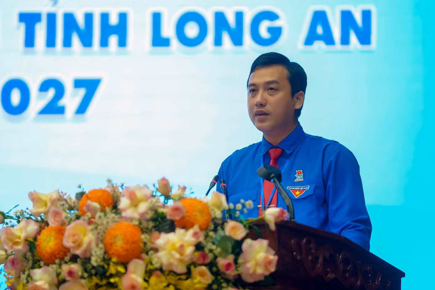 Anh Trần Hải Phú - Bí thư Tỉnh Đoàn Long An phát biểu khai mạc Đại hội. (Ảnh: Phạm Nguyễn) Anh Trần Hải Phú - Bí thư Tỉnh Đoàn Long An phát biểu khai mạc Đại hội. (Ảnh: Phạm Nguyễn)