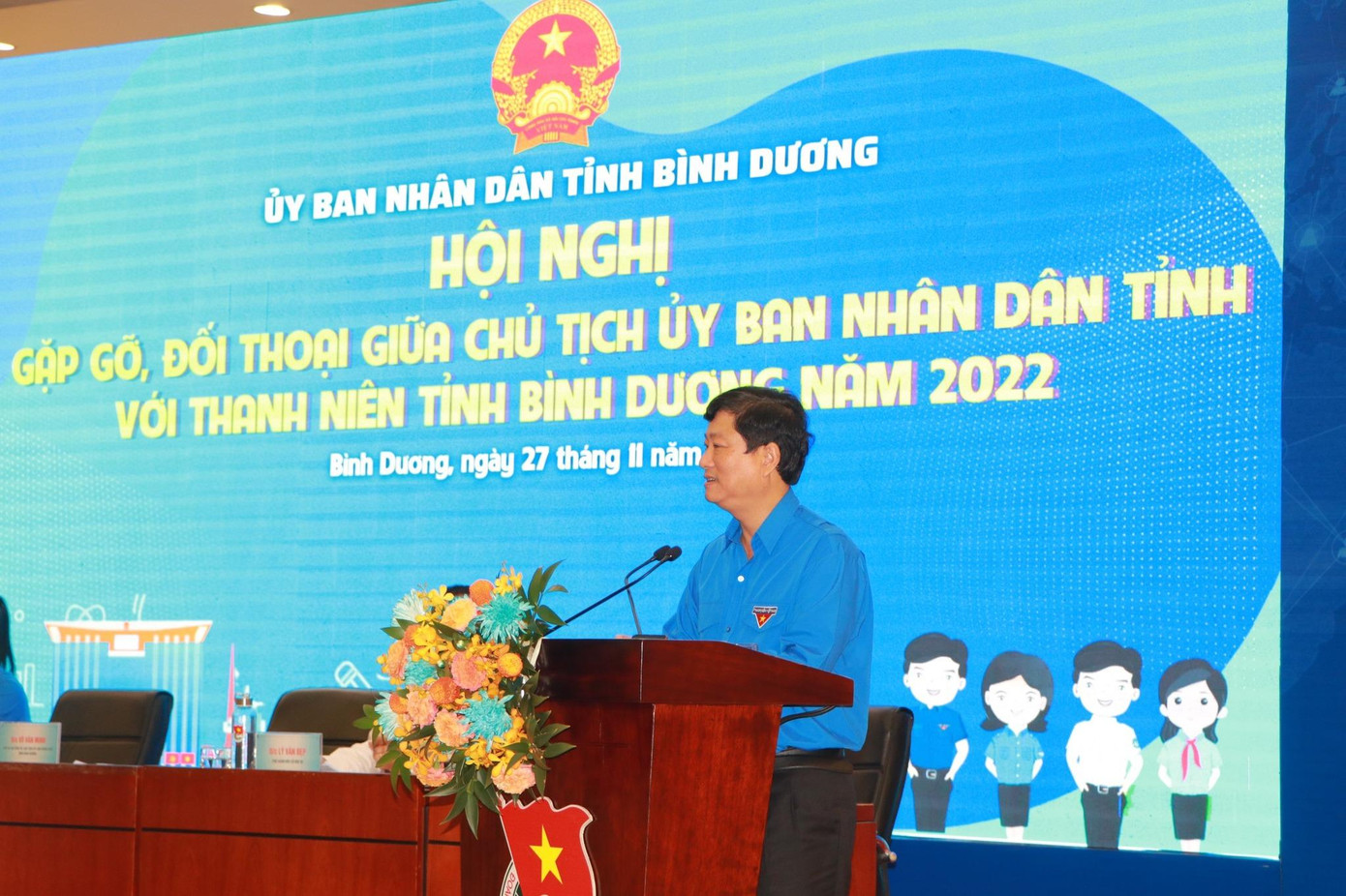 Phó Bí thư Tỉnh ủy, Chủ tịch UBND tỉnh Bình Dương Võ Văn Minh đã trao đổi một số vấn đề mà thanh niên, sinh viên quan tâm. (Ảnh: TLTĐ) Phó Bí thư Tỉnh ủy, Chủ tịch UBND tỉnh Bình Dương Võ Văn Minh đã trao đổi một số vấn đề mà thanh niên, sinh viên quan tâm. (Ảnh: TLTĐ)