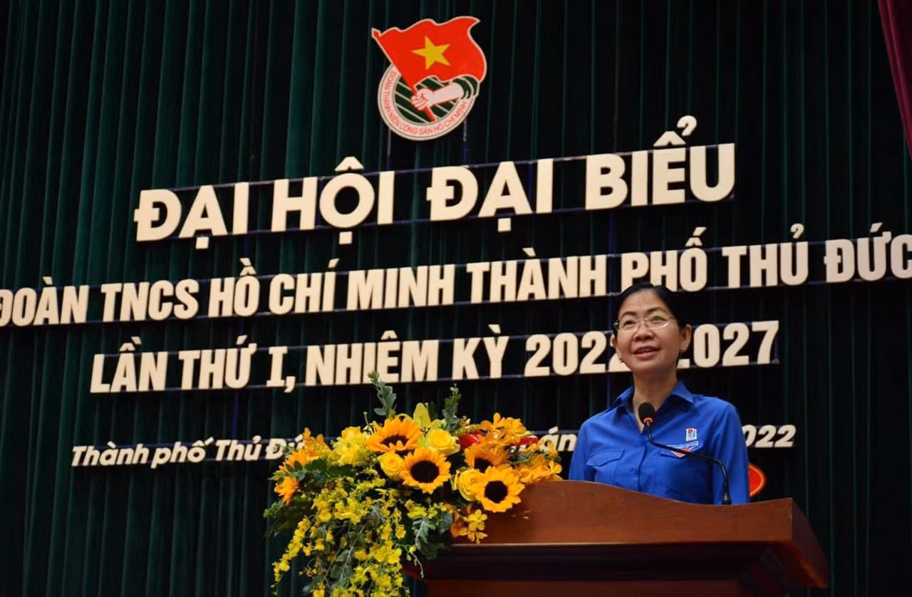 Bí thư Thành Đoàn TP. HCM Phan Thị Thanh Phương phát biểu tại Đại hội.