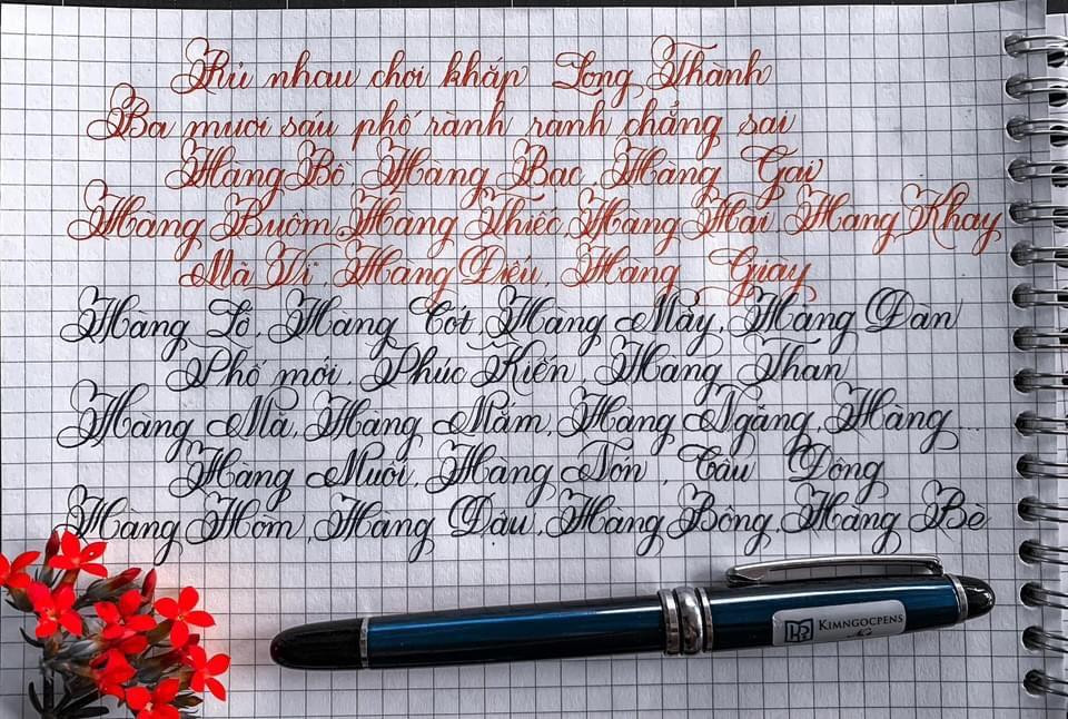 Nét chữ đẹp của cô giáo trẻ Lê Thị Sen được nhiều người khen ngợi.