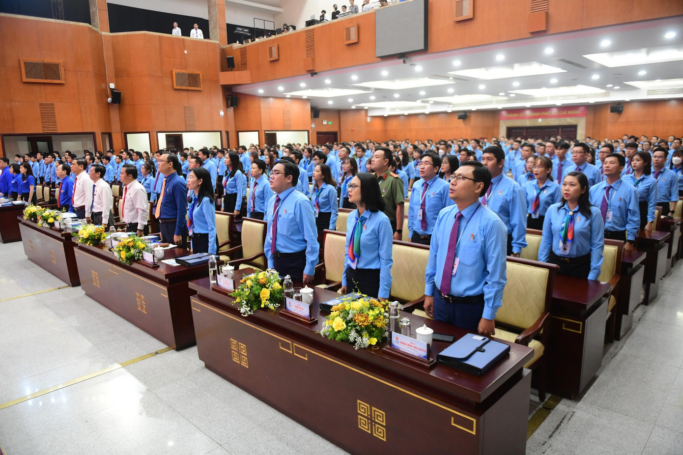 Đại hội có sự tham dự của 441 đại biểu, đại diện cho hơn 700.000 đoàn viên đến từ 116 cơ sở Đoàn trực thuộc trên địa bàn TPHCM. (Ảnh: Phạm Nguyễn)