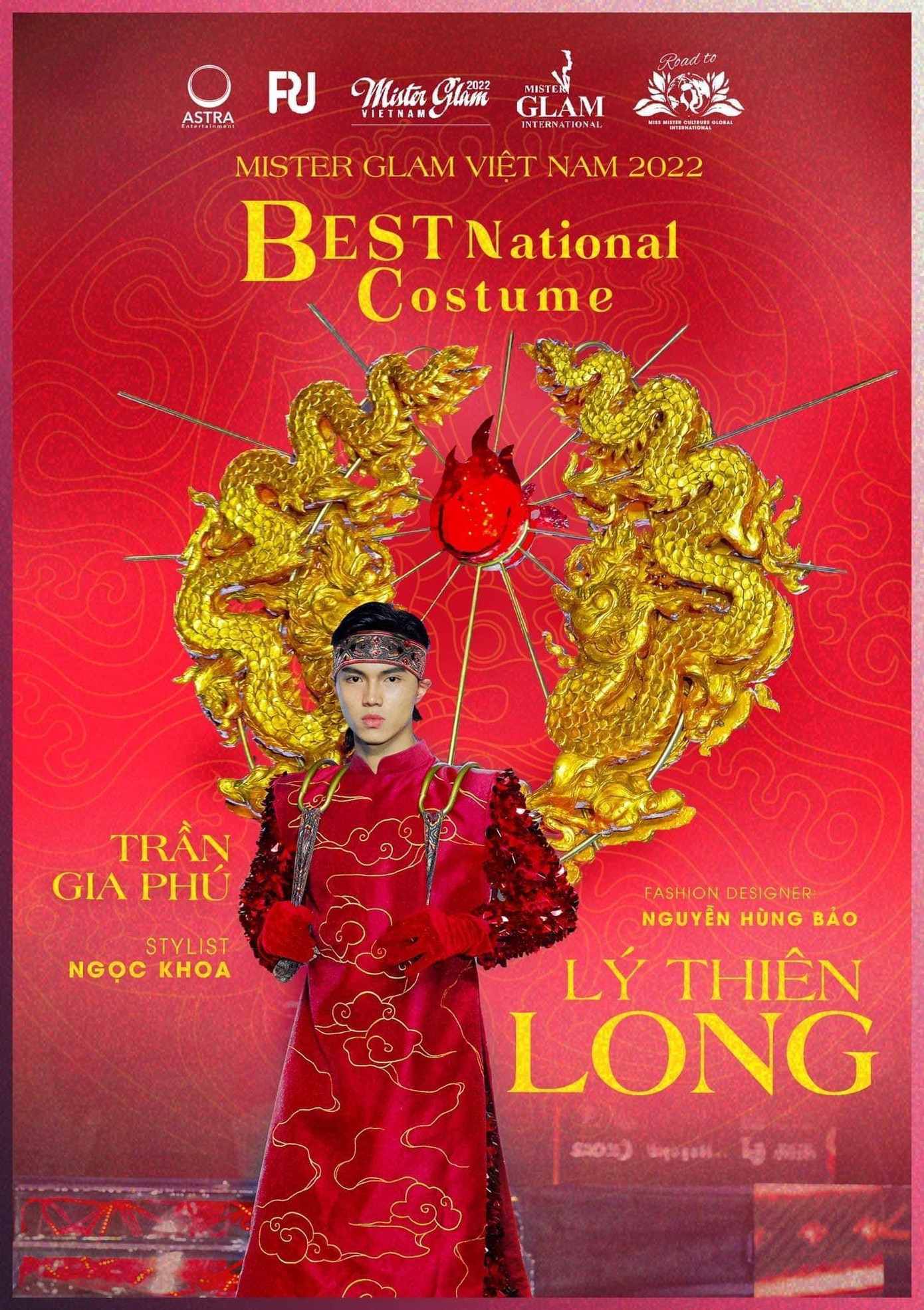 Gia Phú xuất sắc giành được ngôi vị Á vương 2 tại 'Mister Glam 2022'.