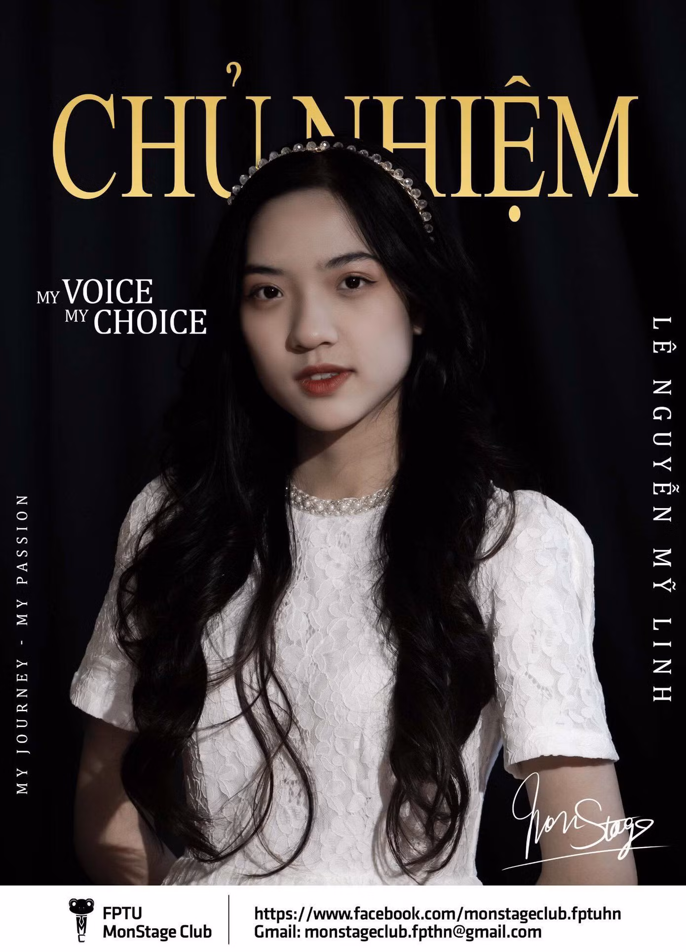 “MonStage có nghĩa là viết tắt của cụm từ 'MC on Stage' với chữ S được viết hoa, đại diện cho Star, Shine mang hàm ý MC là ngôi sao tỏa sáng hết mình trên sân khấu”, Mỹ Linh chia sẻ về cái tên đặc biệt của CLB.