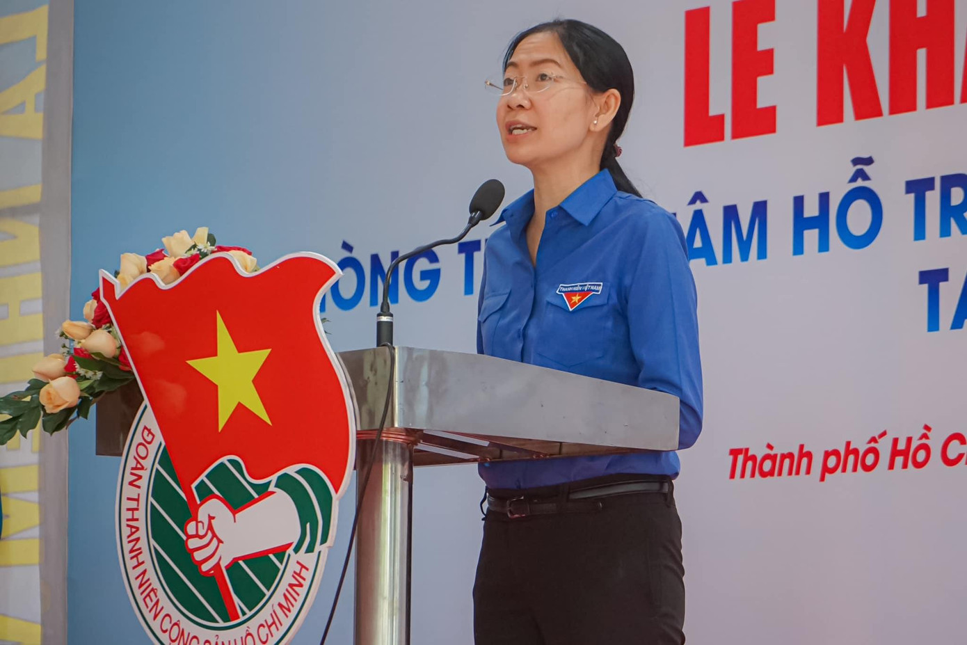 Bí thư Thành Đoàn TP. HCM Phan Thị Thanh Phương phát biểu tại chương trình. Bí thư Thành Đoàn TP. HCM Phan Thị Thanh Phương phát biểu tại chương trình.
