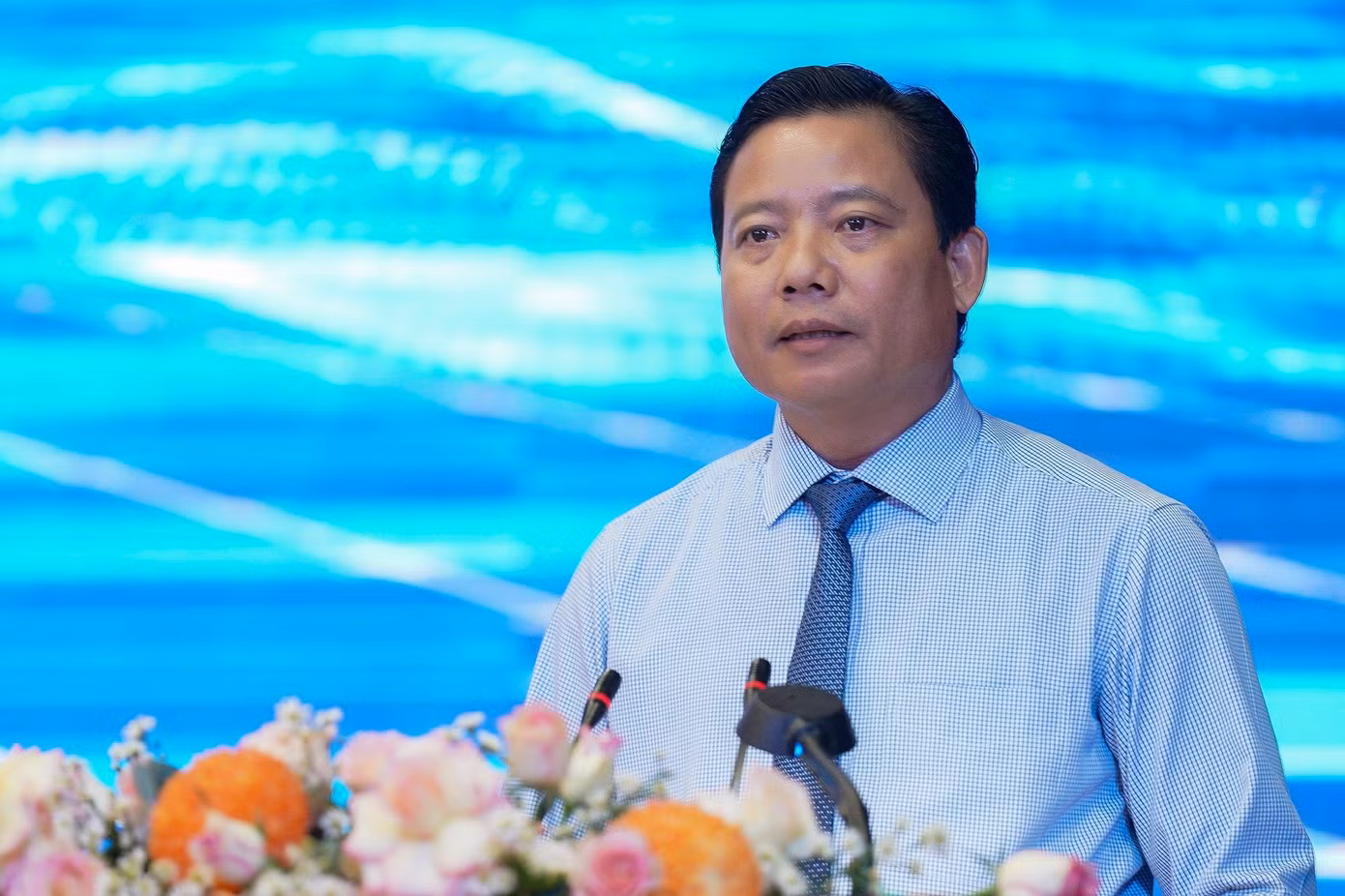 Ông Phạm Tấn Hòa – Tỉnh ủy viên, Phó Chủ tịch UBND tỉnh Long An phát biểu tại Lễ tuyên dương. (Ảnh: Phạm Nguyễn)