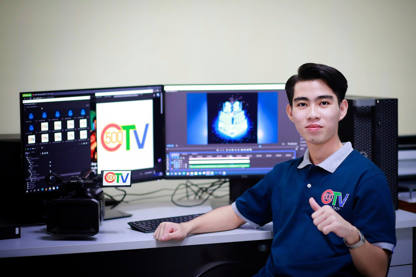 Minh Duy khi đang hoạt động tại Truyền hình C500TV.