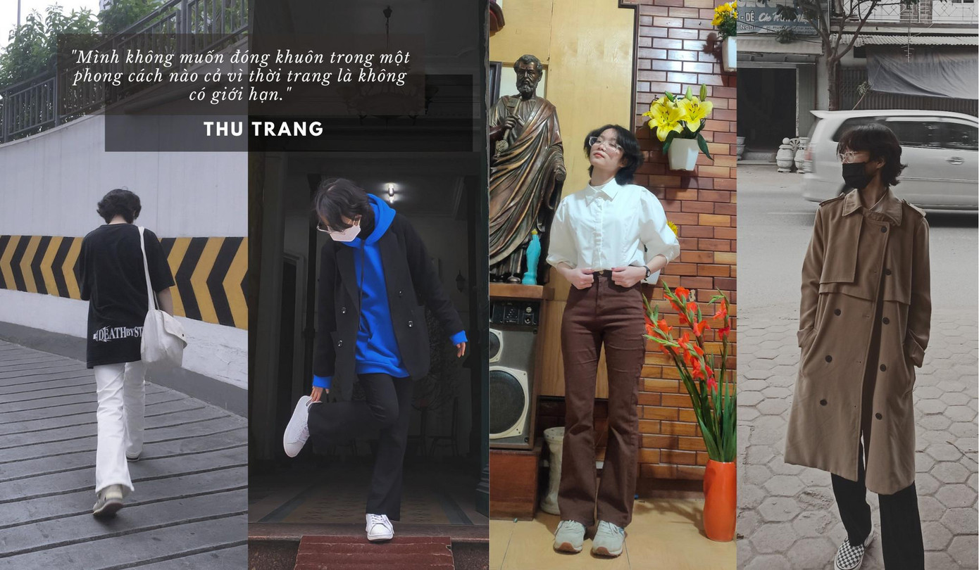 Thu Trang cá tính trong những set đồ 'si'.