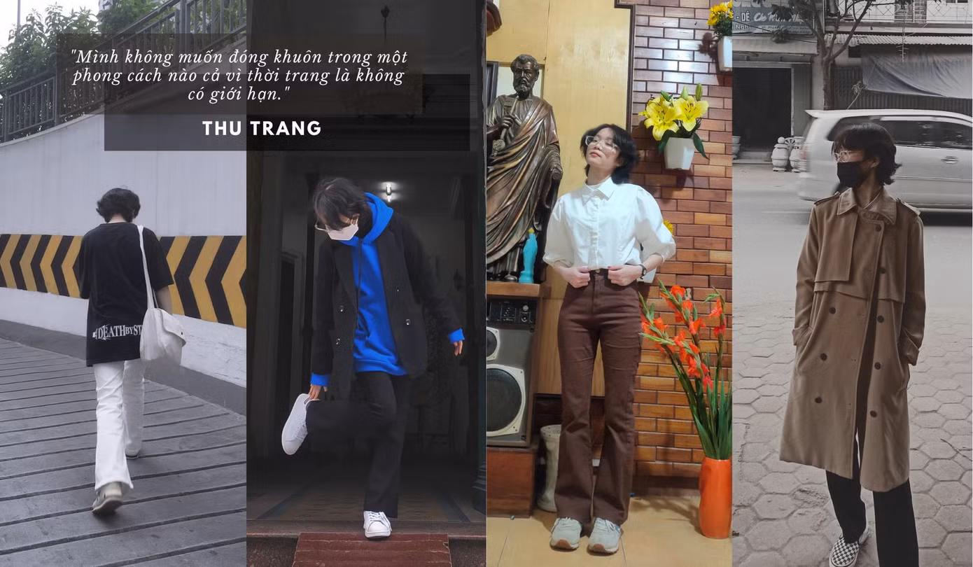Thu Trang cá tính trong những set đồ 'si'.