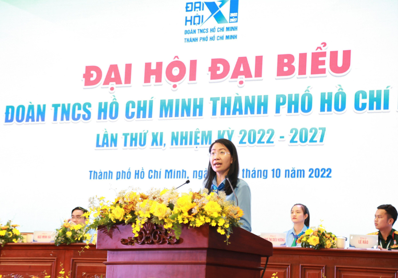 Bí thư Thành Đoàn TPHCM Phan Thị Thanh Phương phát biểu khai mạc đại hội. Bí thư Thành Đoàn TPHCM Phan Thị Thanh Phương phát biểu khai mạc đại hội.