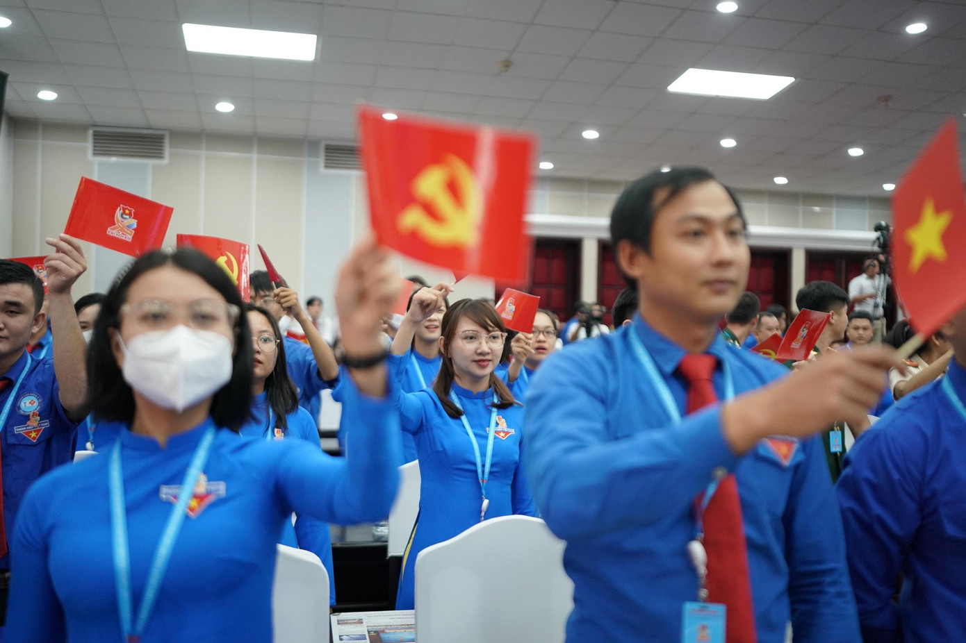 Không khí hân hoan, phấn khởi của các đại biểu tham dự Đại hội. (Ảnh: Phạm Nguyễn)