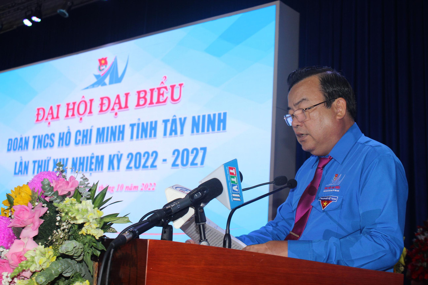 Phó Bí thư Thường trực Tỉnh ủy Phạm Hùng Thái phát biểu tại Đại hội.