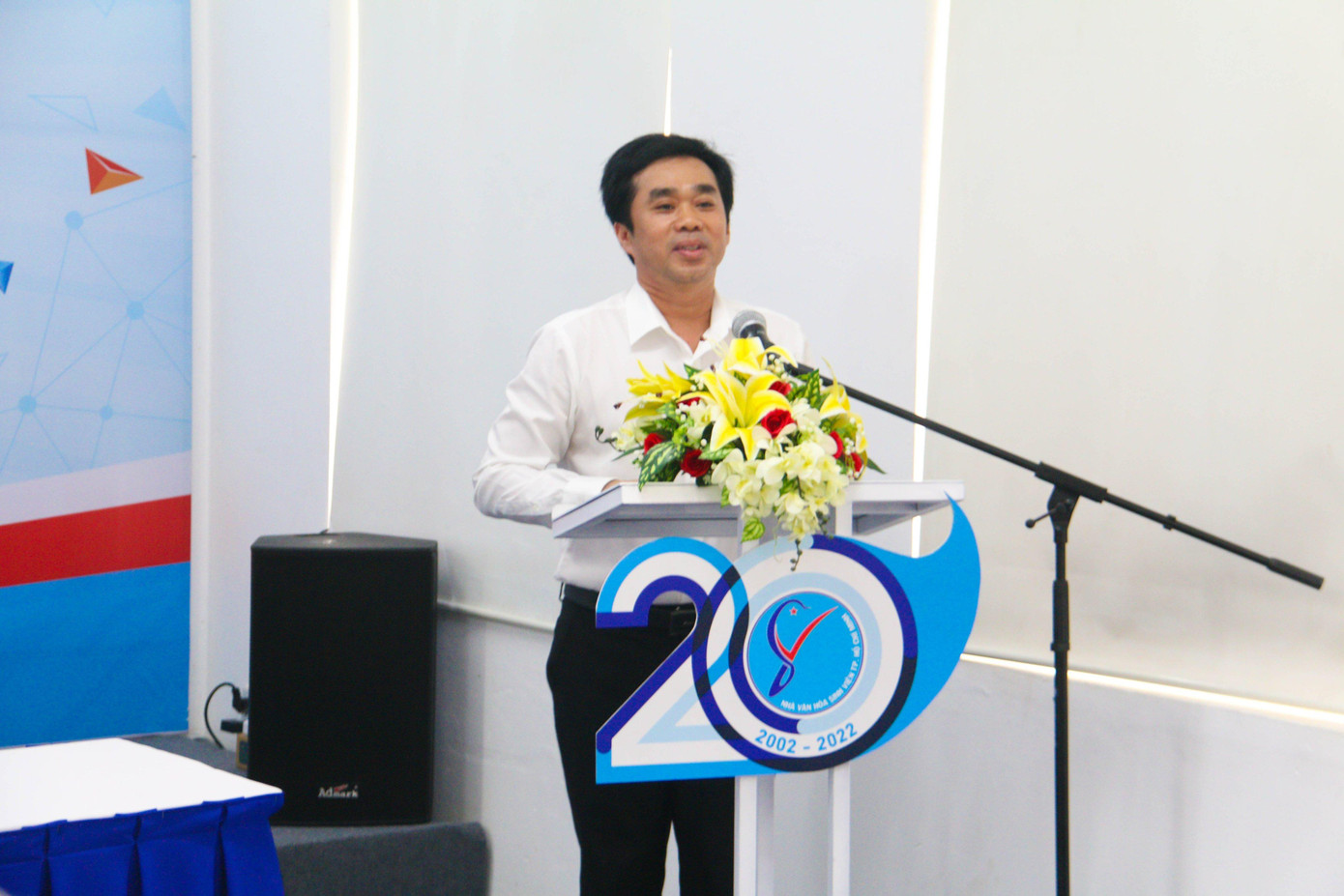 Anh Quách Hải Đạt - Gián đốc Nhà Văn hóa Sinh viên TP. HCM thông tin về chuỗi hoạt động kỉ niệm.