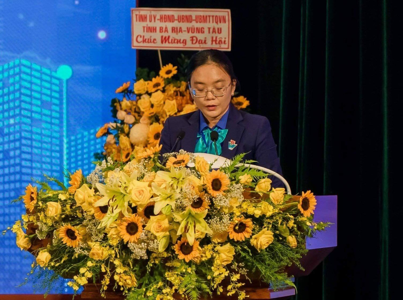 Chị Hồ Thị Ánh Tuyết, Bí thư Tỉnh Đoàn khóa VI được tín nhiệm bầu làm Bí thư Tỉnh Đoàn khóa VII.