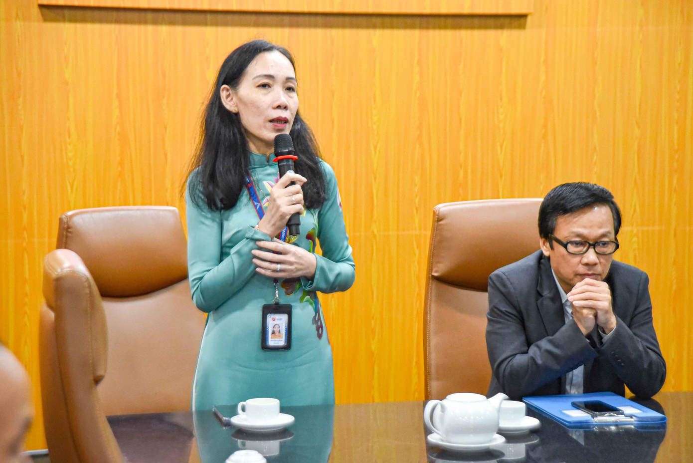 PGS. TS Trần Thị Mỹ Diệu, Hiệu trưởng trường ĐH Văn Lang chia sẻ trong buổi Lễ phát động giải.