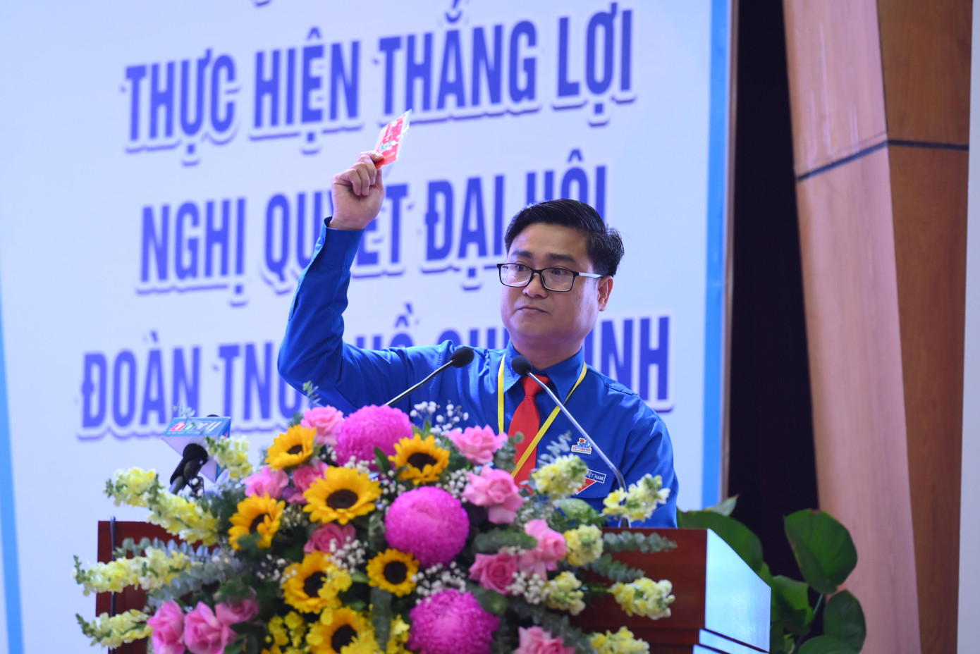 Anh Nguyễn Thanh Tùng – Bí thư Tỉnh Đoàn Tây Ninh khóa XIII được tín nhiệm bầu làm Bí thư Tỉnh Đoàn Tây Ninh khóa XIV. (Ảnh: Việt Kiên)