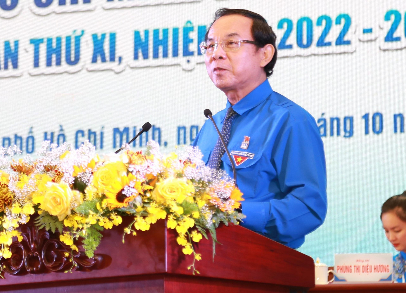 Bí thư Thành ủy TPHCM Nguyễn Văn Nên phát biểu chỉ đạo tại đại hội.