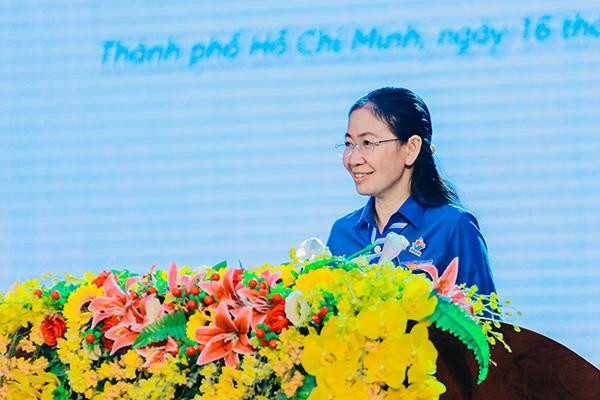 Chị Phan Thị Thanh Phương - Thành ủy viên, Bí thư Thành Đoàn TP. HCM phát biểu chỉ đạo tại Đại hội. Chị Phan Thị Thanh Phương - Thành ủy viên, Bí thư Thành Đoàn TP. HCM phát biểu chỉ đạo tại Đại hội.