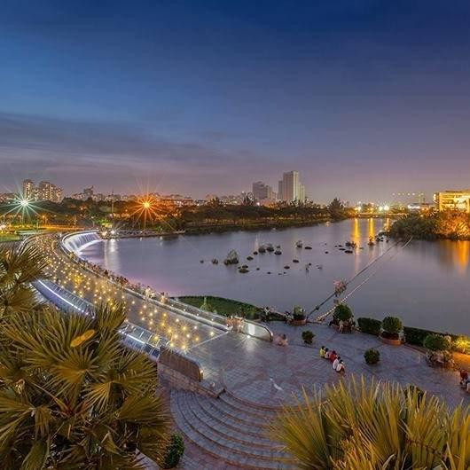 Cầu Ánh sao nhìn từ trên cao xuống.