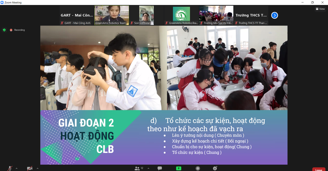 Bài giảng về hoạt động duy trì câu lạc bộ.