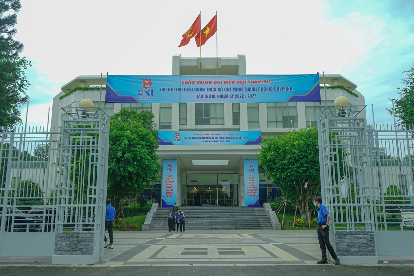 Hội trường Thành ủy nơi diễn ra Đại hội Đoàn TNCS Hồ Chí Minh TP. HCM lần thứ XI, nhiệm kỳ 2022 - 2027. (Ảnh: Phong Nguyễn).