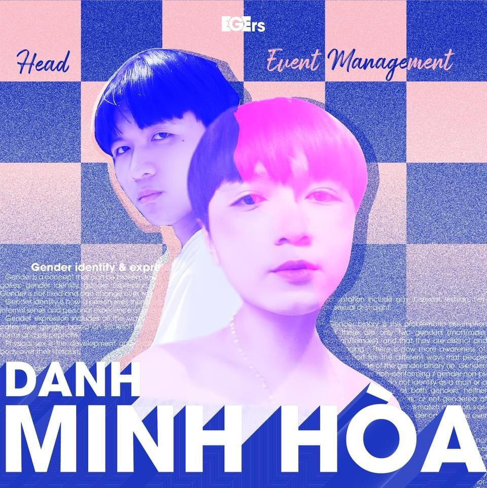 Một poster của chương trình thể hiện thông điệp 'thể hiện giới'.