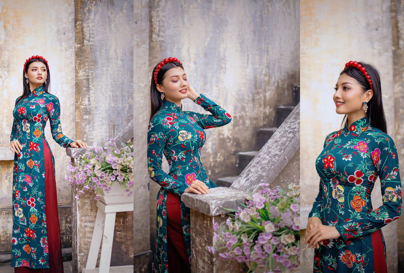 “Đối với tôi, những tà áo dài Việt Nam không còn đơn thuần là trang phục, mà nó đã thành quốc phục, đặc trưng cho văn hóa, tinh thần một dân tộc, gợi cho tôi nhớ nhất đến hai tiếng dân tộc”, người mẫu Võ Ngọc Châu cho biết.