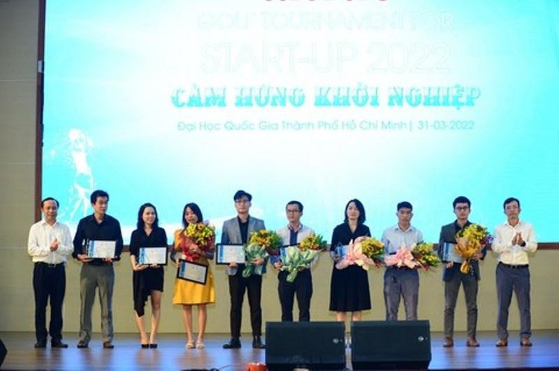 Các starup trẻ được vinh danh trong chương trình.