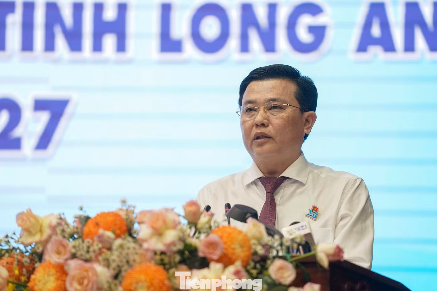 Ông Nguyễn Thanh Hải - Phó Bí thư Thường trực Tỉnh ủy, Trưởng đoàn Đại biểu Quốc hội đơn vị tỉnh Long An phát biểu tại Đại hội.