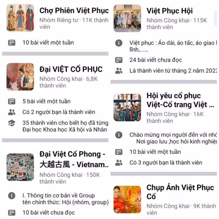 Ngày càng có nhiều hội nhóm các bạn trẻ yêu thích cổ phục Việt.