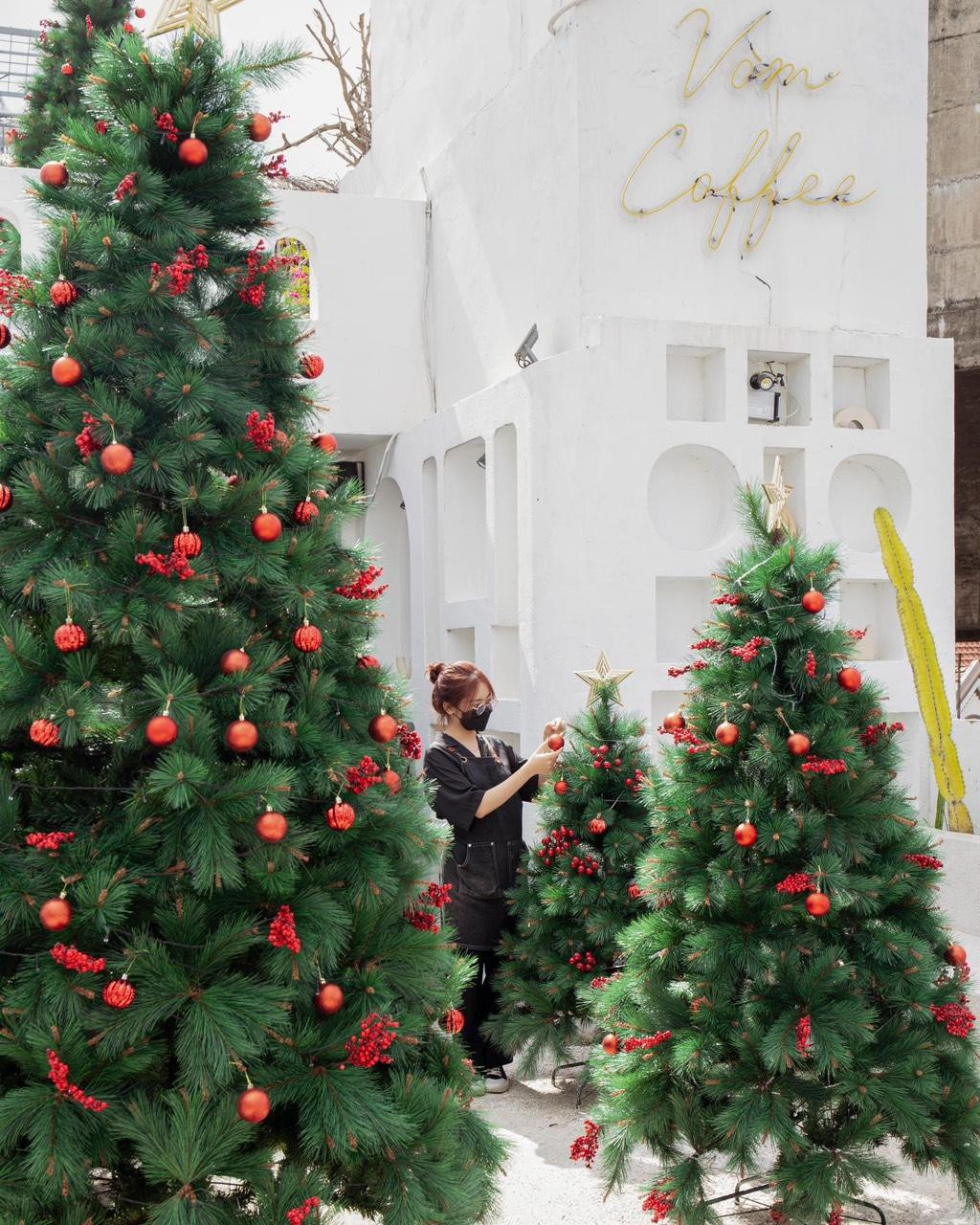 Vòm Coffee trang trí với rất nhiều cây thông trên tầng thượng. Vòm Coffee trang trí với rất nhiều cây thông trên tầng thượng.