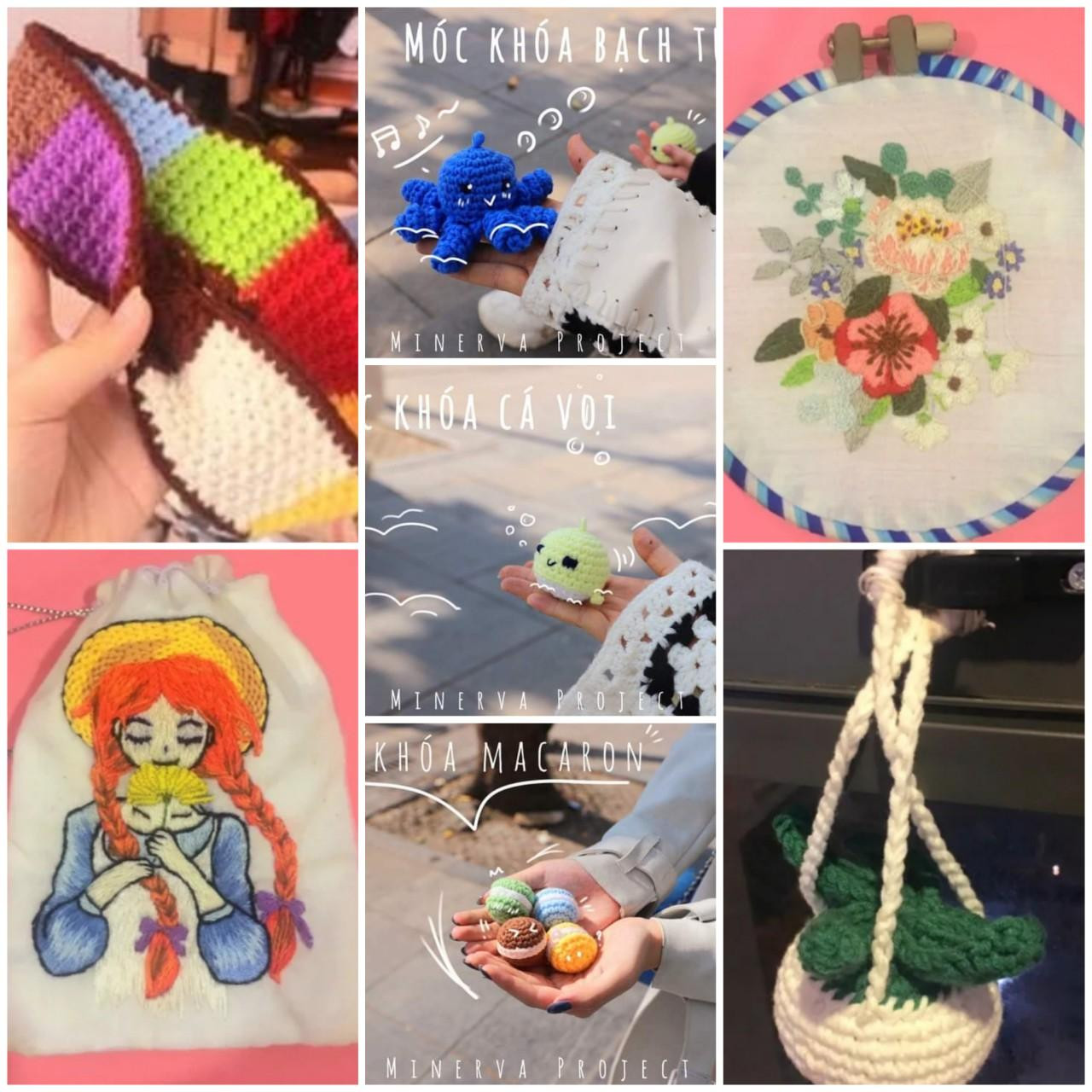 Một vài sản phẩm handmade của nhóm dự án.