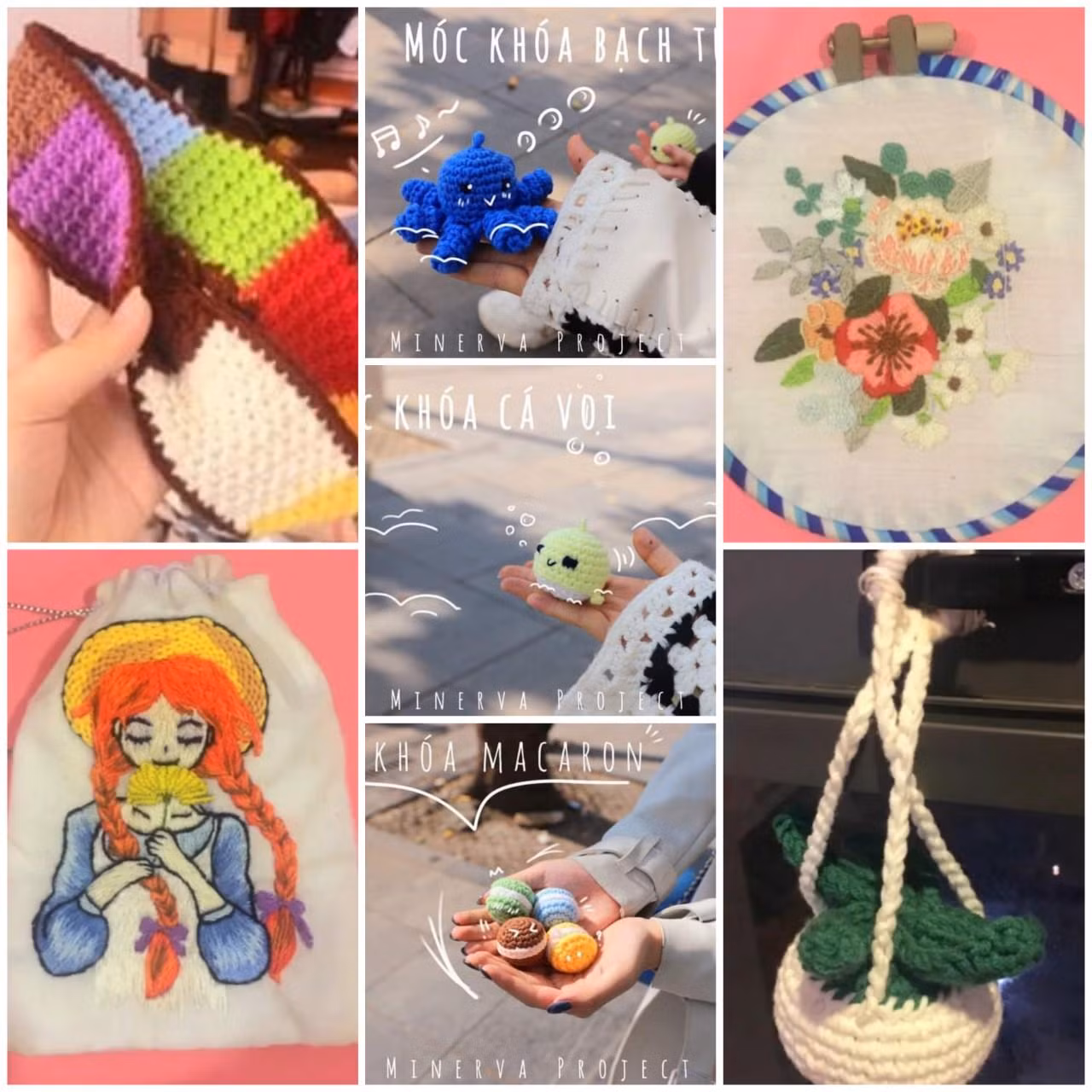 Một vài sản phẩm handmade của nhóm dự án.