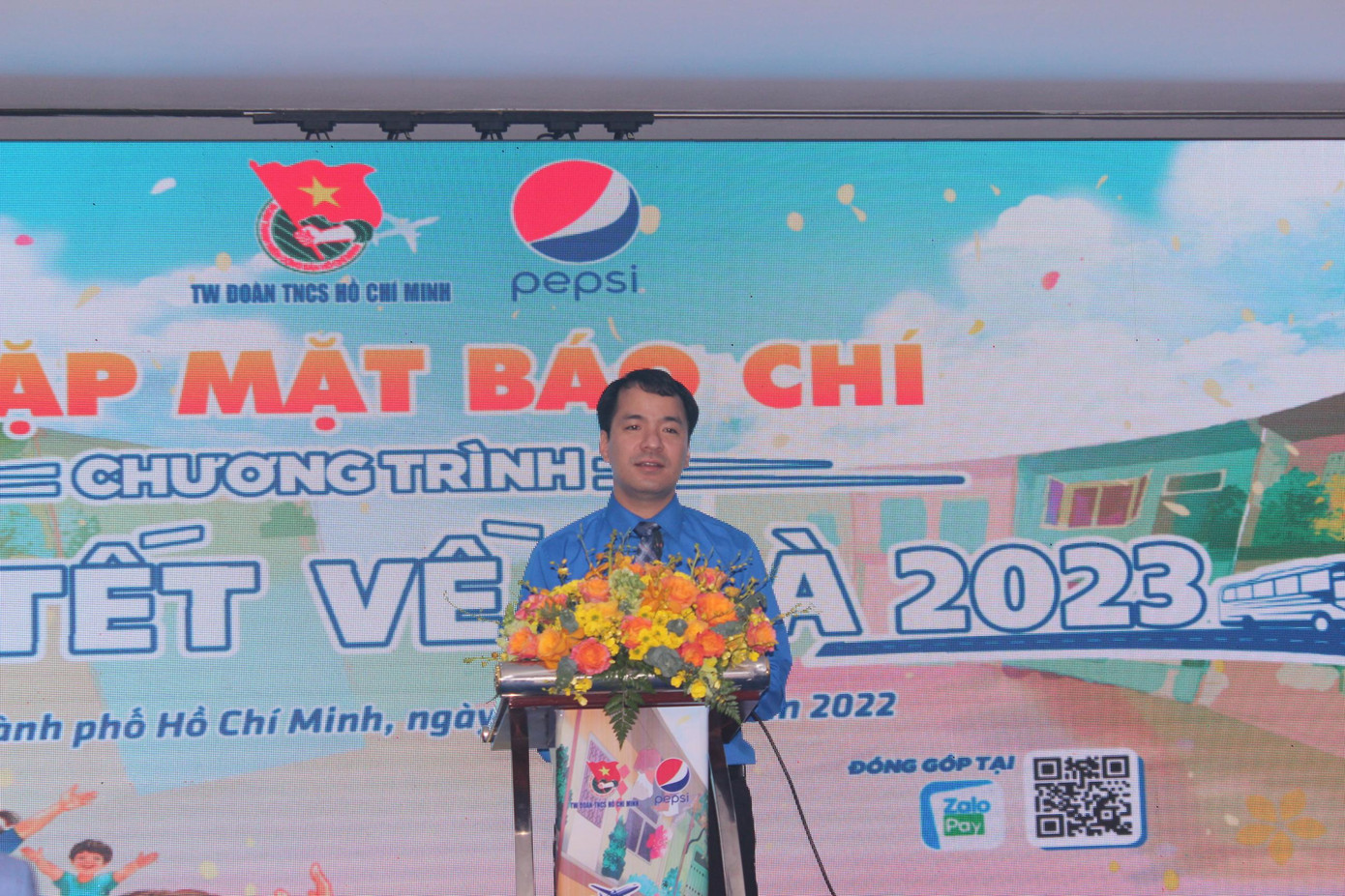 Anh Ngô Văn Cương - Bí thư T.Ư Đoàn phát biểu.