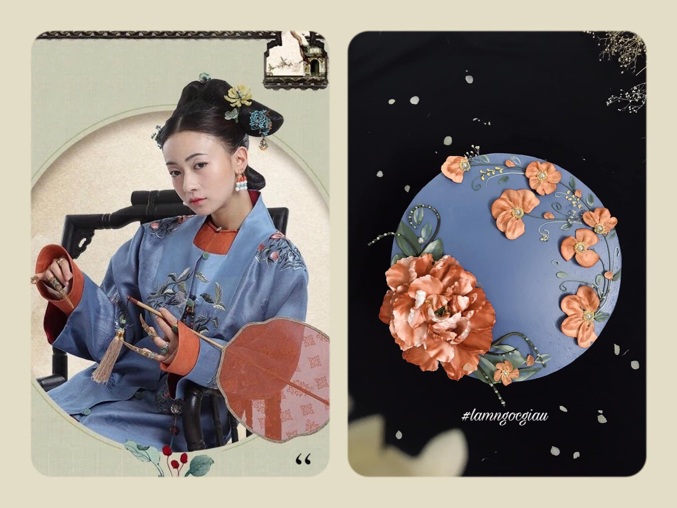 Chiếc bánh lấy cảm hứng từ trang phục của nhân vật Ngụy Anh Lạc trong bộ phim Diên Hi công lược. Chiếc bánh lấy cảm hứng từ trang phục của nhân vật Ngụy Anh Lạc trong bộ phim Diên Hi công lược.