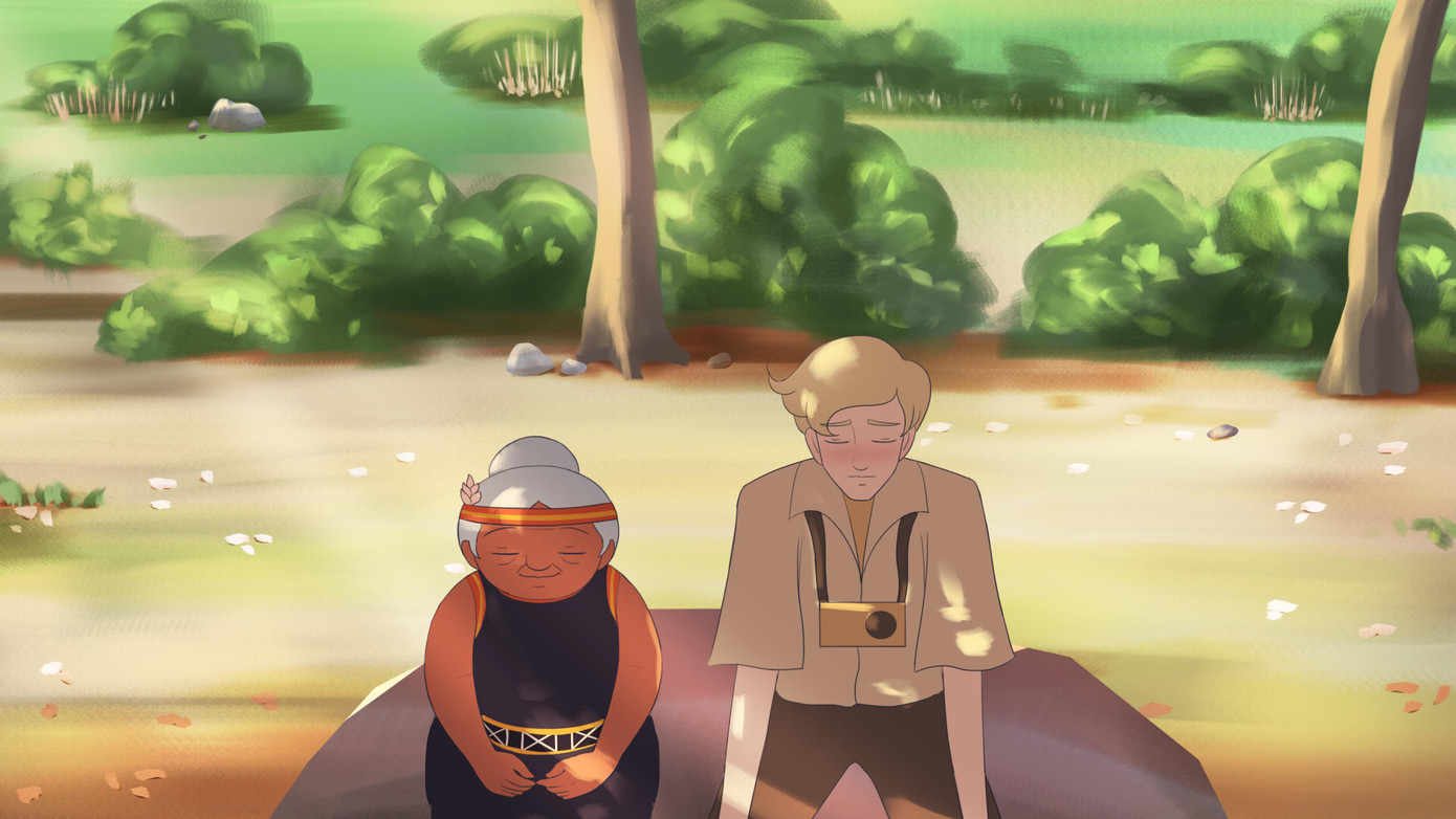 Hình ảnh dễ thương trong bộ phim hoạt hình do Nhi sáng tạo.