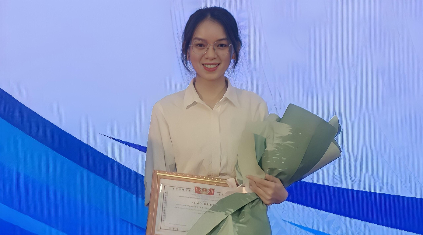 Thành quả của Nhi sau nhiều nỗ lực trên con đường nghiên cứu khoa học.