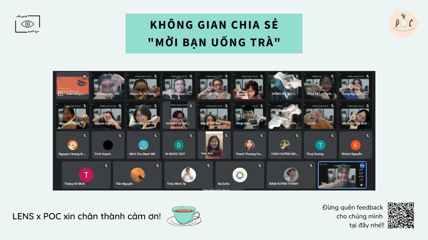 Không gian chia sẻ "Mời bạn uống trà" là một trong những nội dung của dự án.