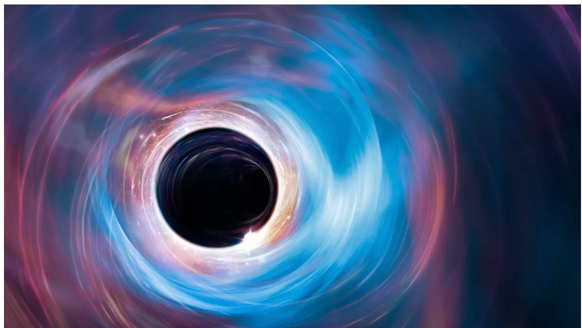 Một hố đen nhỏ gọn đến mức không gì có thể thoát khỏi lực hấp dẫn của nó, kể cả ánh sáng. Một hố đen nhỏ gọn đến mức không gì có thể thoát khỏi lực hấp dẫn của nó, kể cả ánh sáng.