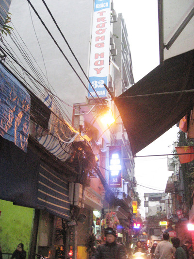 Nhà nghỉ Trường Huy nhìn từ bên ngoài