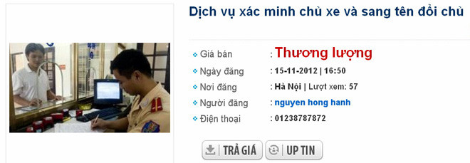 Thông tin về dịch vụ tìm chủ xe trên mạng