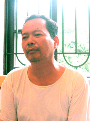 Sầm Đức Xương trong trại tạm giam Công an tỉnh Hà Giang