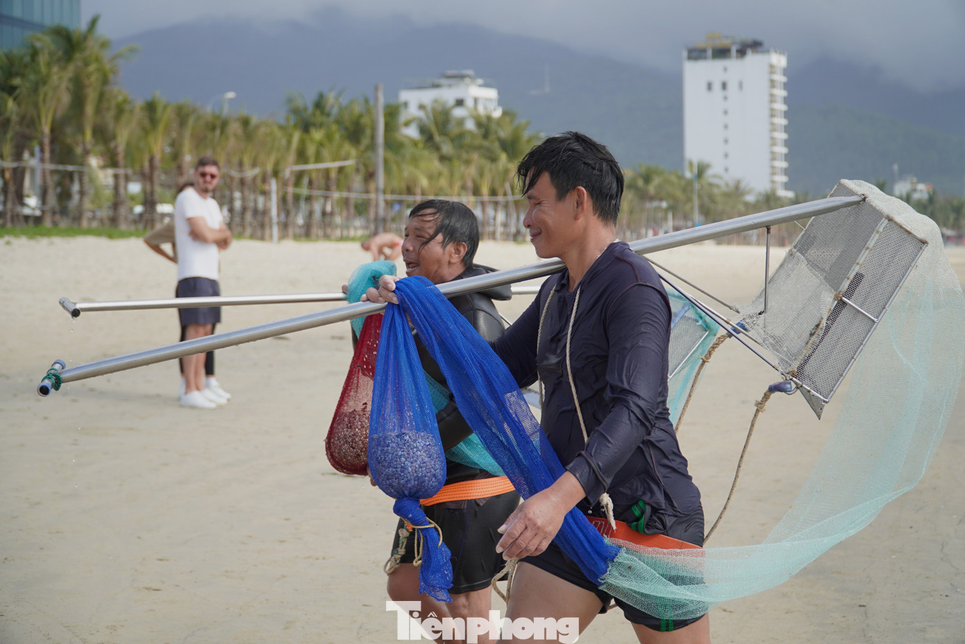 Anh Nguyễn Hoàng (quận Sơn Trà) cho hay anh cũng đi cào từ 3 giờ, đến nửa buổi sáng đã được gần 100 lon. "Ốc loại nhỏ sẽ bán 25.000 đồng/lon, loại to có thể bán tới 40.000/lon. Nếu chăm chỉ thì có thể "hốt" bạc triệu trong buổi sáng", anh chia sẻ.