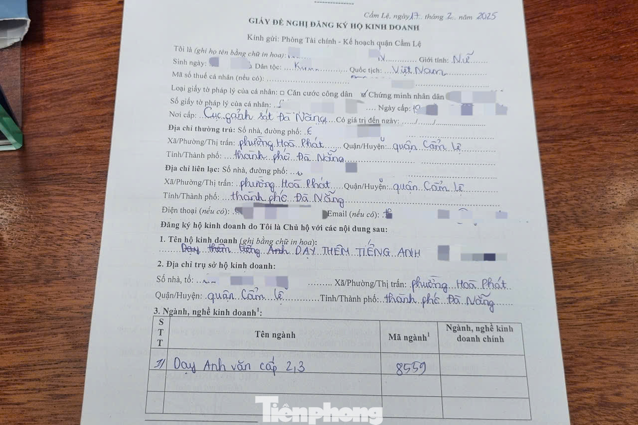 Thủ tục đăng ký hộ kinh doanh dạy thêm cũng không quá rườm rà, chỉ cần căn cước công dân và khai thông tin theo mẫu. Trong vòng 3 ngày sẽ được xử lý, trả kết quả.