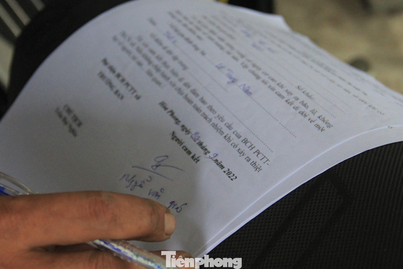 Các hộ dân phải ký cam kết rõ ràng.