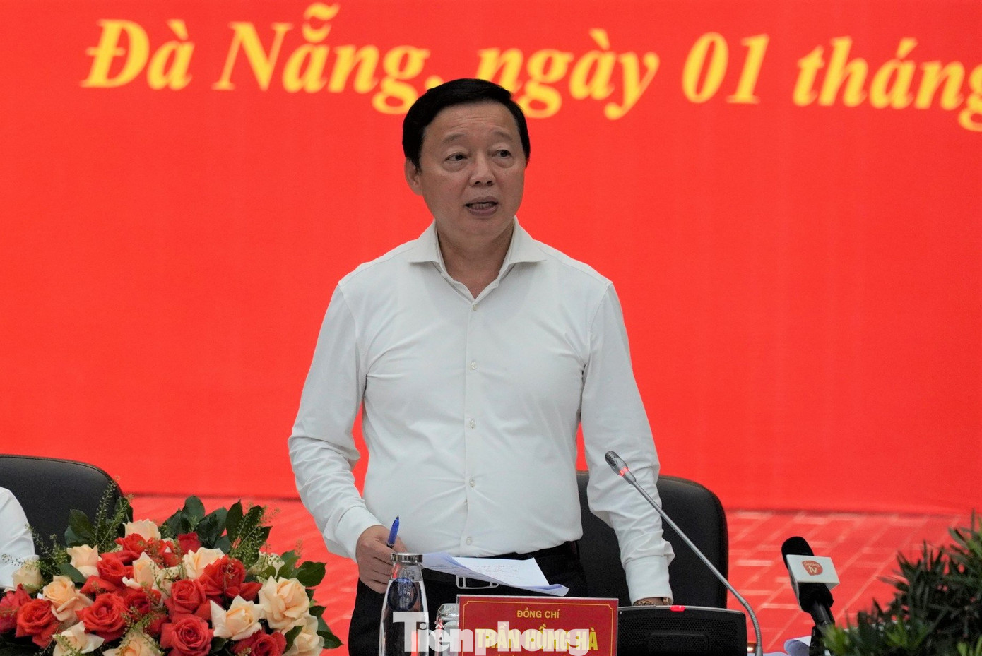 Phó Thủ tướng Trần Hồng Hà tại buổi làm việc. Ảnh: Thanh Hiền.