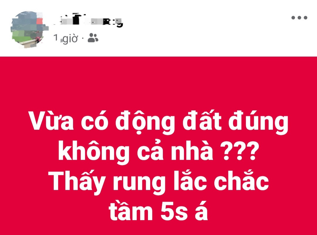 Người dân lo lắng vì rung giật từ trận động đất. Người dân lo lắng vì rung giật từ trận động đất.