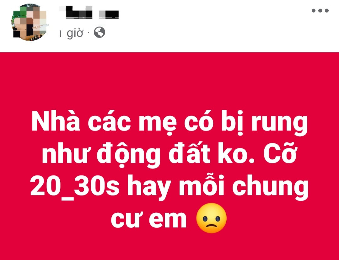 Người dân lo lắng vì rung giật từ trận động đất. Người dân lo lắng vì rung giật từ trận động đất.