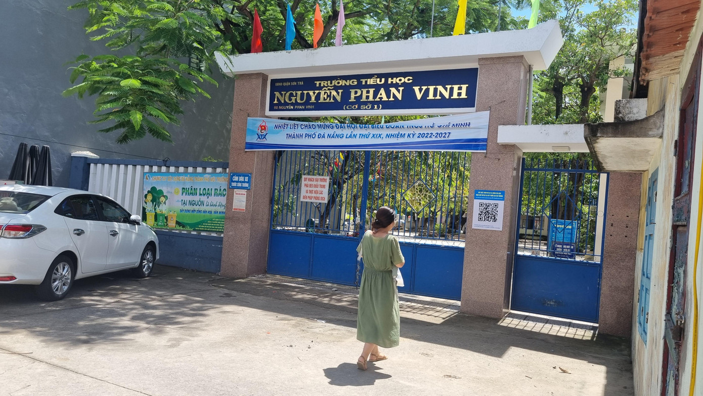 Trường Tiểu học Nguyễn Phan Vinh, nơi xảy ra sự việc.