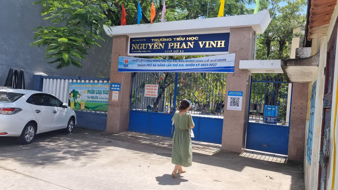 Trường Tiểu học Nguyễn Phan Vinh, nơi xảy ra vụ việc.
